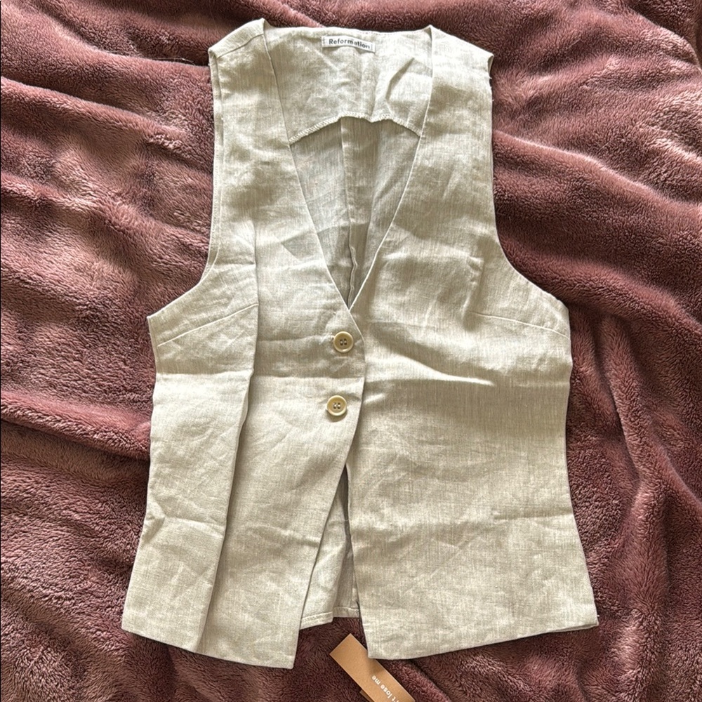 Reformation Linen Vest